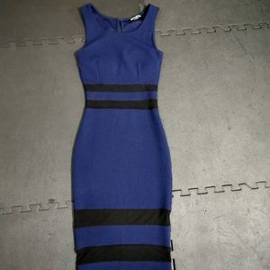 Royal Blue and Black dress xxs
